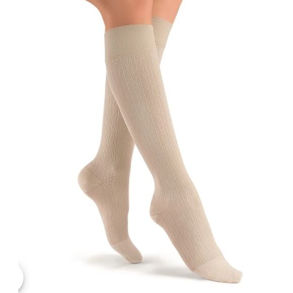 Jobst Accessories - Jobst SoSoft Compression Brocade Knee High Socks | Womens L, Sand 8-15 mmHg